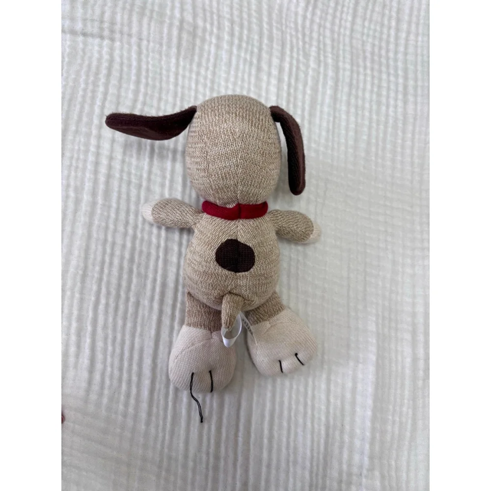 Baby Hallmark Stuffed Animal Snoopy Dog One Size Beige Brown Knit